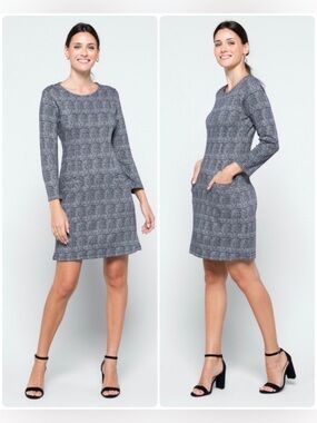 41 Hawthorn Aniya Jacquard Knit Dress